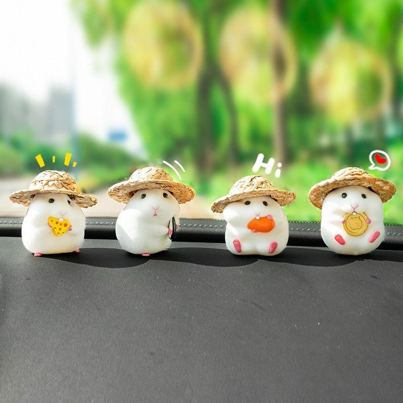 Car Decoration Hamster Car Accessories New Console Cute Doll Car Interior Pendant Car Decoration Cool Car