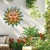 Iron Sun Wall Decor Sun Flower Wall Art Decoration Sun Face Ornament for Home Garden Farmhouse Living Room Bedroom