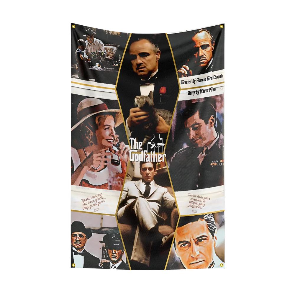 3x5 Ft Tthe godfathers Plays Flag Classic Movie Flag Wall Hanging Banner Decor Movie Poster