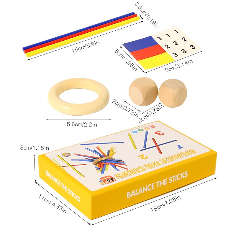 Новая игра 3в1 «Палочки и башня» Деревянная арифметика Раннее образование Игрушки Монтессори Тренировка мышления Интерактивная игрушка для родителей и детей