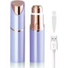 Facial Epilator Portable Lady Hair Shaver Electric Rechargeable Painless Bikini Remover for Fuzzy Chin Armpit Fingers Arms Legs and Body, Blue