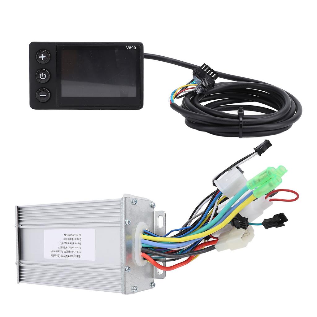 Комплект контроллера для электровелосипеда 36 В/48 В/60 В 500 Вт, водонепроницаемый, 28 А, контроллер V890 с ЖК-дисплеем