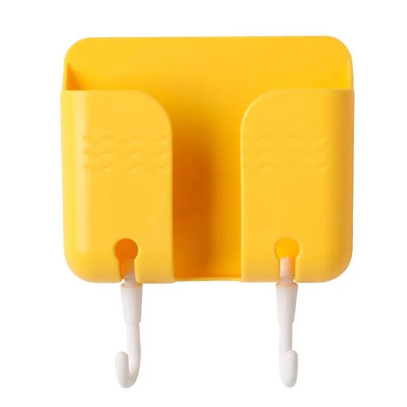 Настенный органайзер для зарядки мобильного телефона, ящик для хранения с дистанционным управлением, многофункциональная подставка, настенный держатель с вилкой для телефона