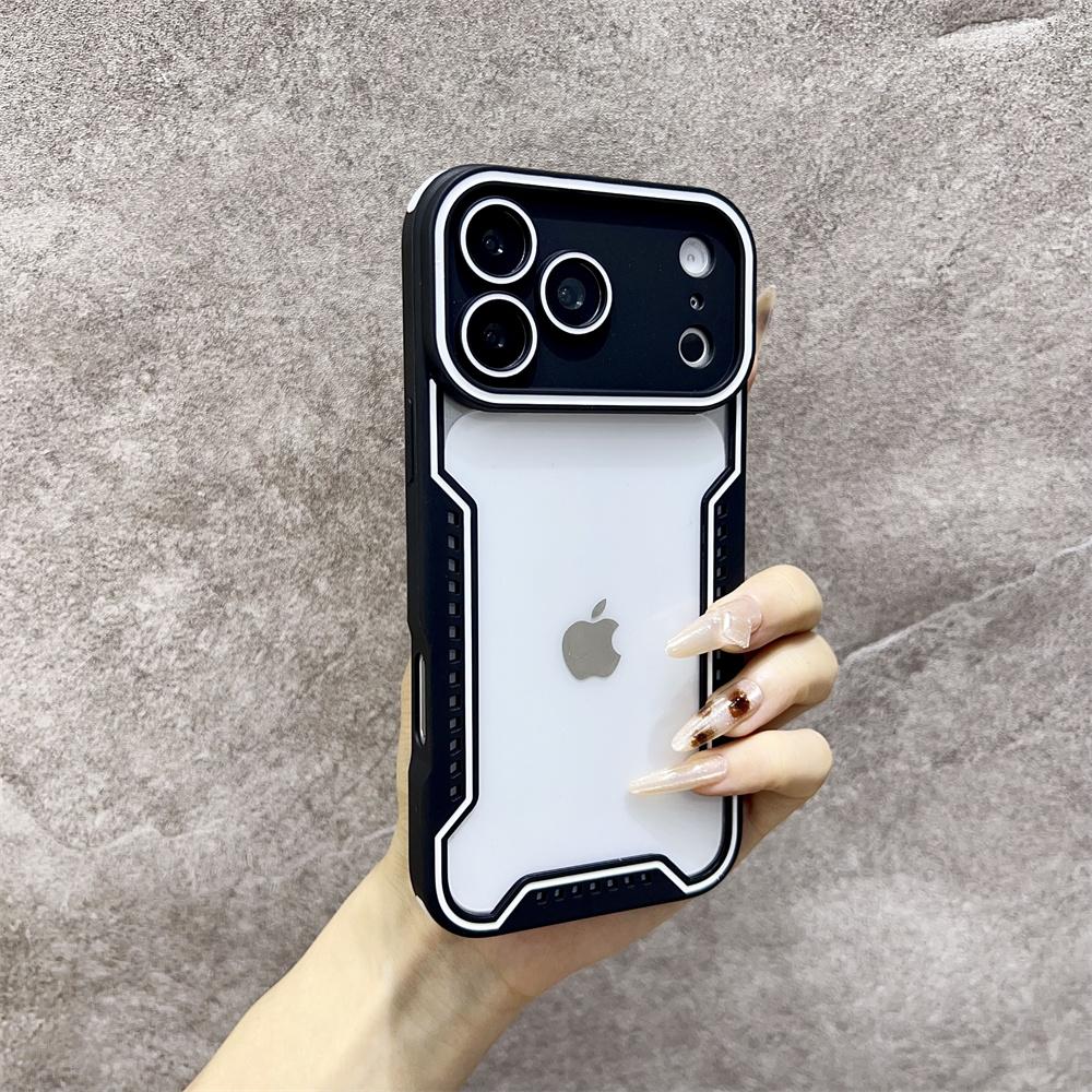 New Transparent Glass Fashion Phone Case for iPhone 17 Pro Max Air 16 Pro  15 14 13 12 11 Shockproof Protection Change 17 Series