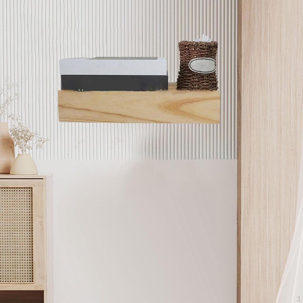 Floating Shelf Holder with Compartment Decorative Wall Mount Drawer Storage Rack for Small Space