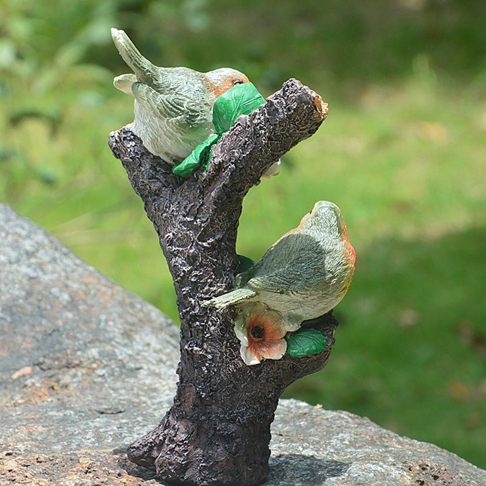 Бонсай Декор Зимородок Фигурка Скульптура Животного Реалистичная Статуэтка Птицы Воробей на Ветке