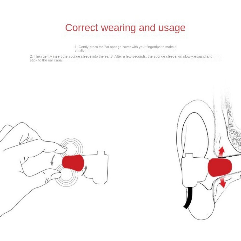 3Pair(6шт) Шумоизолирующие амбушюры Удобные модные наушники-вкладыши