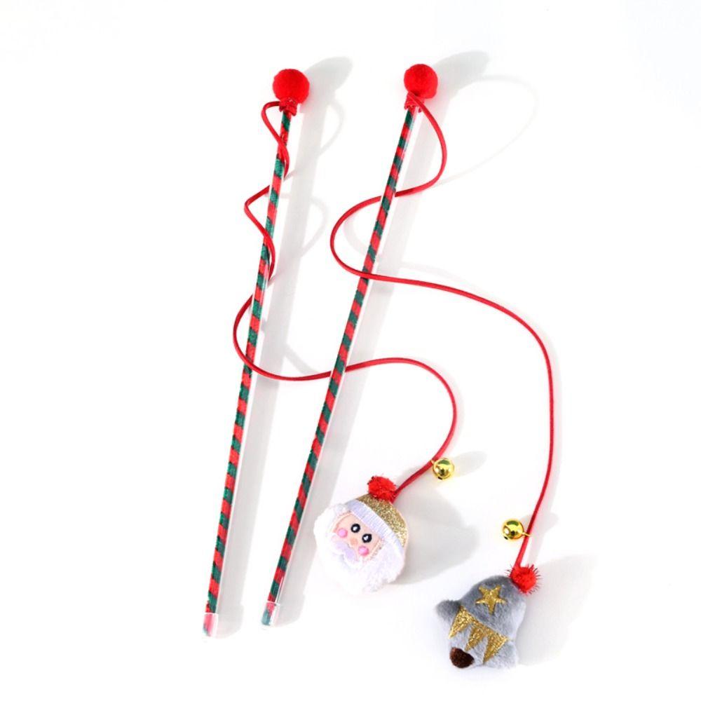 Pet Playing Cute Exercise Funny Cat Tease Toy Christmas Cat Wand Tease Wand Interactive Stick