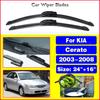 Wiper Front Wiper Blades For Kia Cerato 2003-2008 2004 2005 2006 2007 Windshield Windscreen Front Window 24"+16"