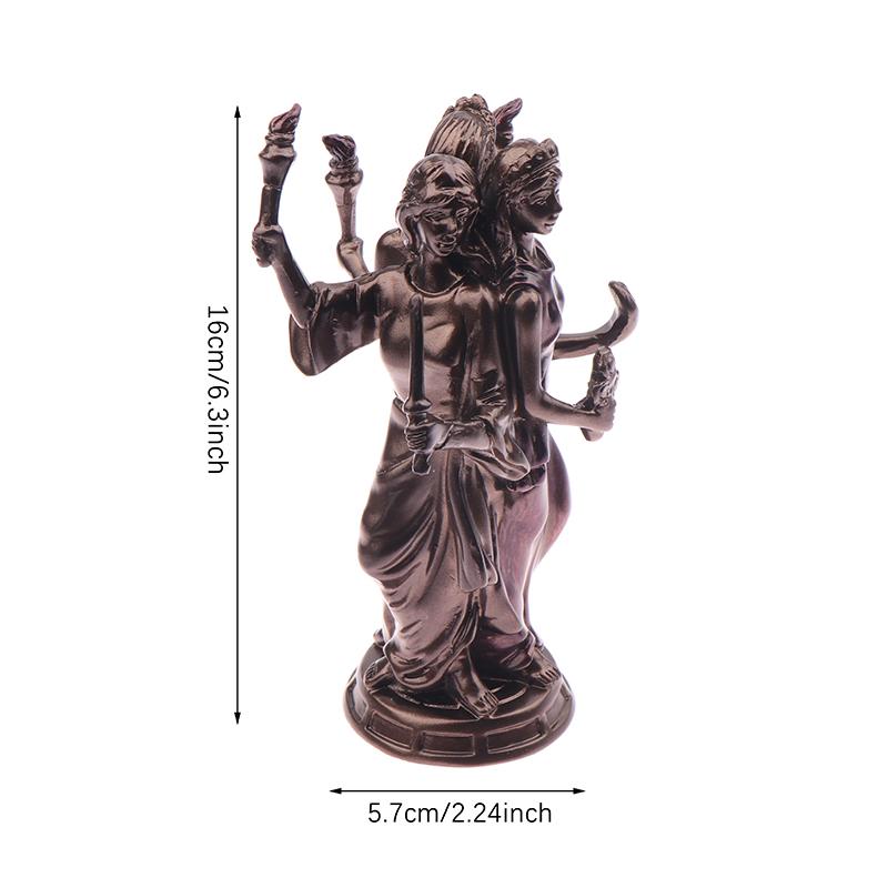 Veronese Designs Геката Греческая Тройственная Богиня Магии Статуя Холоднолитая Смола Отделка Античная Бронза Скульптура Лунной Богини