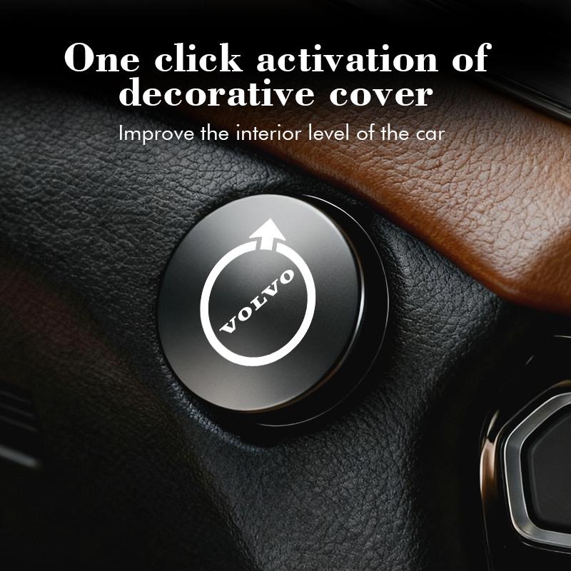 Car One Click Start Button Protective Decoration Accessories For Volvo AWD XC60 S40 XC40 XC90 C30 C70 S60 S80 S90 T6 V40 V50 ari963