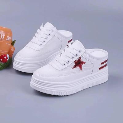 Женские сетчатые полутапочки с полой поверхностью, летние универсальные студенческие косточки, дышащие, закрытый носок, повседневная обувь из сетки