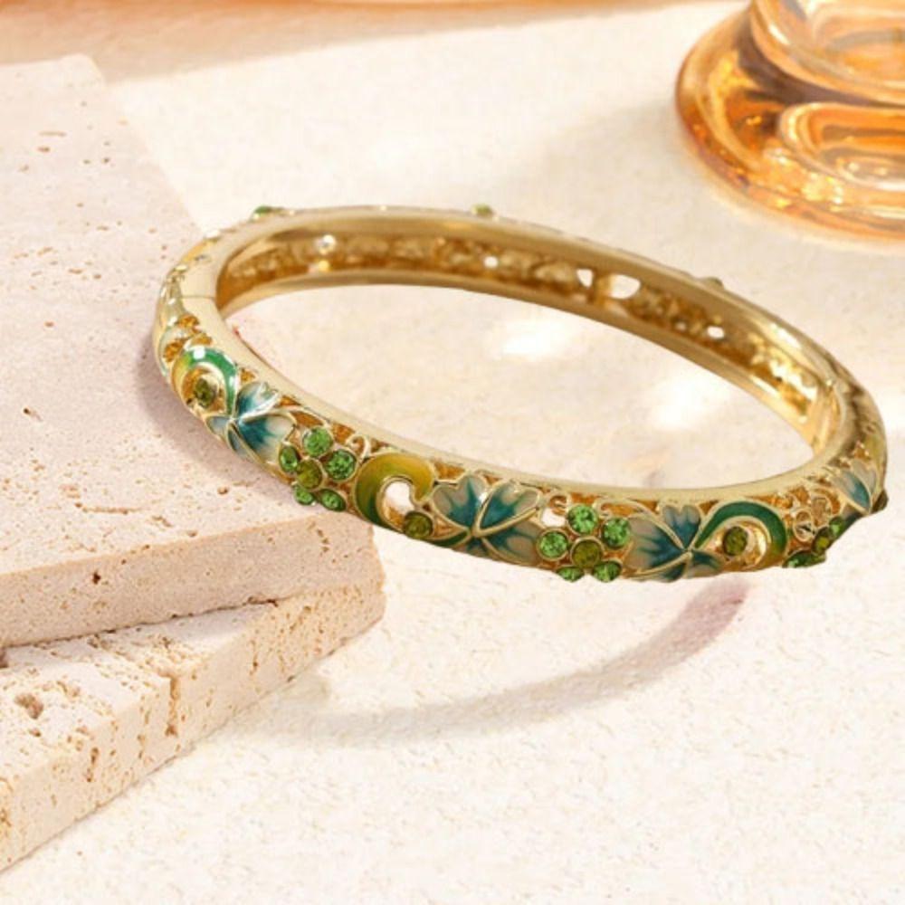 Китайский ажурный браслет с цветком, двойной браслет, женский браслет на руку, ювелирные изделия, подарки