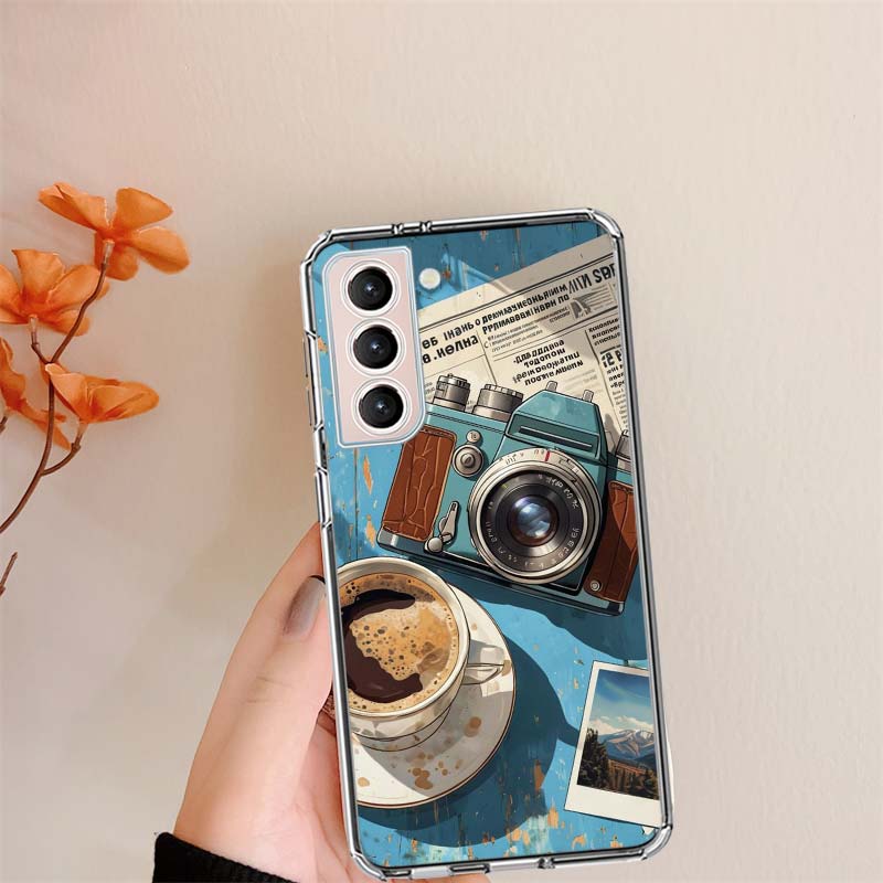 Camera and Souvenirs With Scenery Clear Phone Cases for Samsung S26 Ultra Galaxy S25 Edge S24 S23 FE S21 Plus S20 S22 S10 Cover