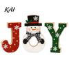 Small Christmas Tabletop Decor Wooden Tiered Tray Decor, Santa Reindeer Snowman Figurines for Holiday Decorations And Rustic Home Ornament Displays
