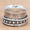 Серебряное кольцо-спиннер для женщин, четыре кольца-спиннера, серебряное ювелирное кольцо "7"