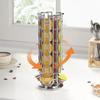 Coffee Capsule Holder 24 Capsules Coffee Capsule Dispenser Metal Holder Rotatable Capsule Storage Rack Coffee Accessories