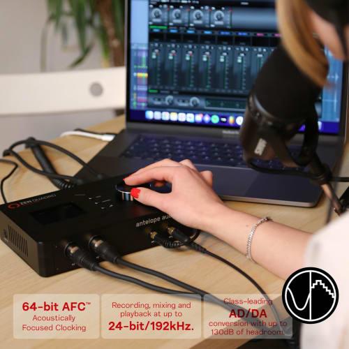 Antelope Audio Zen Quadro USB-C Podcast & Recording Interface ? 4 Discrete Studio-Grade Mic Preamps, Pro Conversion & Clocking, Built-in Studio Effect