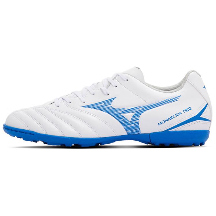 Mizuno Monarcida Neo 3 Comfortable Lightweight Shock Absorbing Durable Football Shoes Unisex Football Shoes White Blue P1GD242525