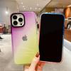 Прозрачный противоударный чехол с градиентом для телефона Iphone 13 Pro Max 12 11 Xs Max X Xr, мягкий силиконовый чехол ярких цветов
