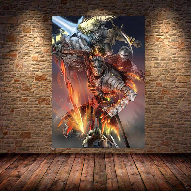 The Dark Souls 3 Poster with Game, Oil Painting, Canvas Wall Painting, Prints for Bedroom, Living Room, House, Bedroom, Bar, Restaurant, Decor
