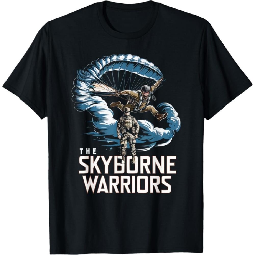 Футболка «Военный солдат-парашютист в воздухе»(2)