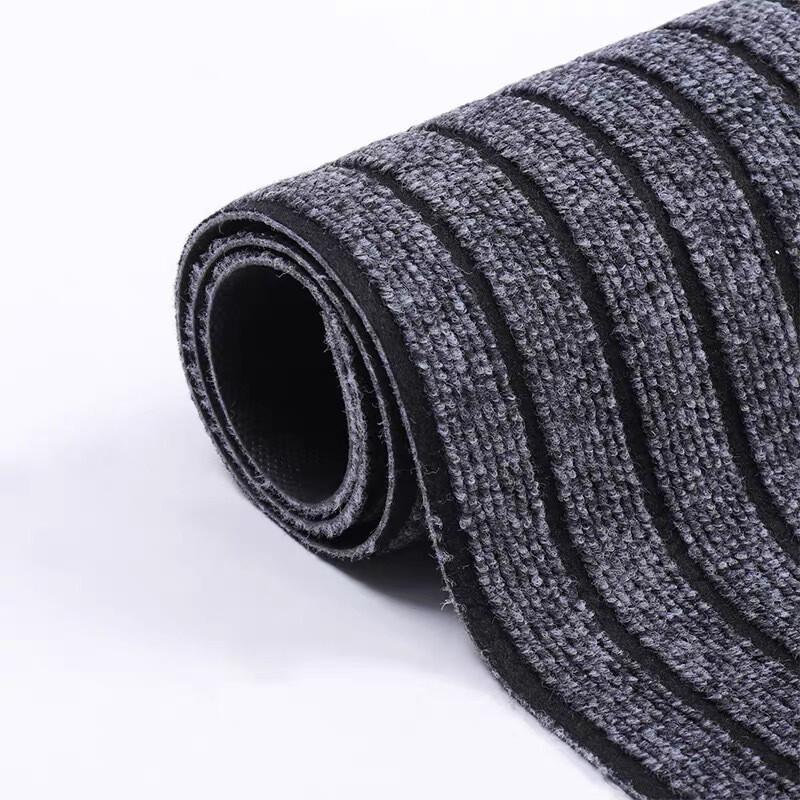 ПВХ семиполосный нескользящий водонепроницаемый коврик для входа в кухню