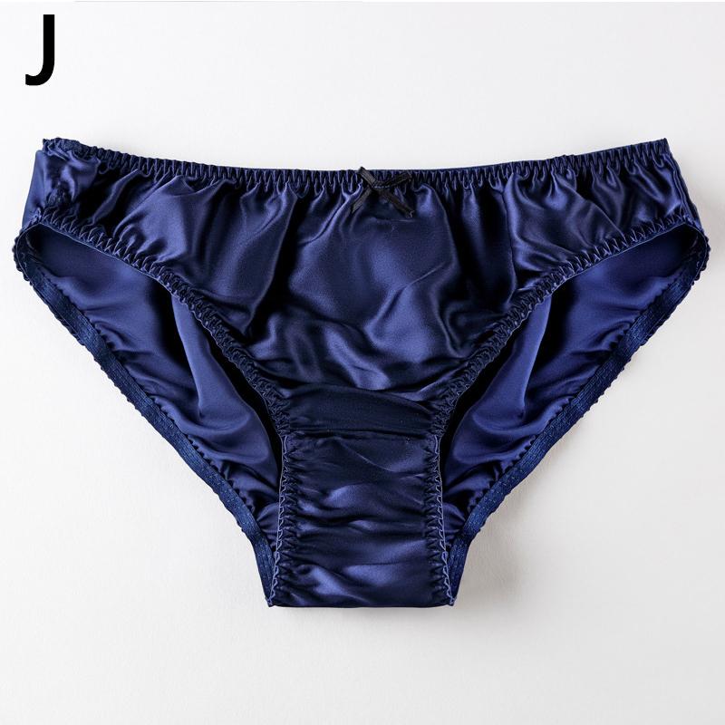 Women's Mulberry Silk Underwear Small Bow Solid Color Silk Triangle Underwear Soft And High-Quality Women'S Underwear Minimalist Style