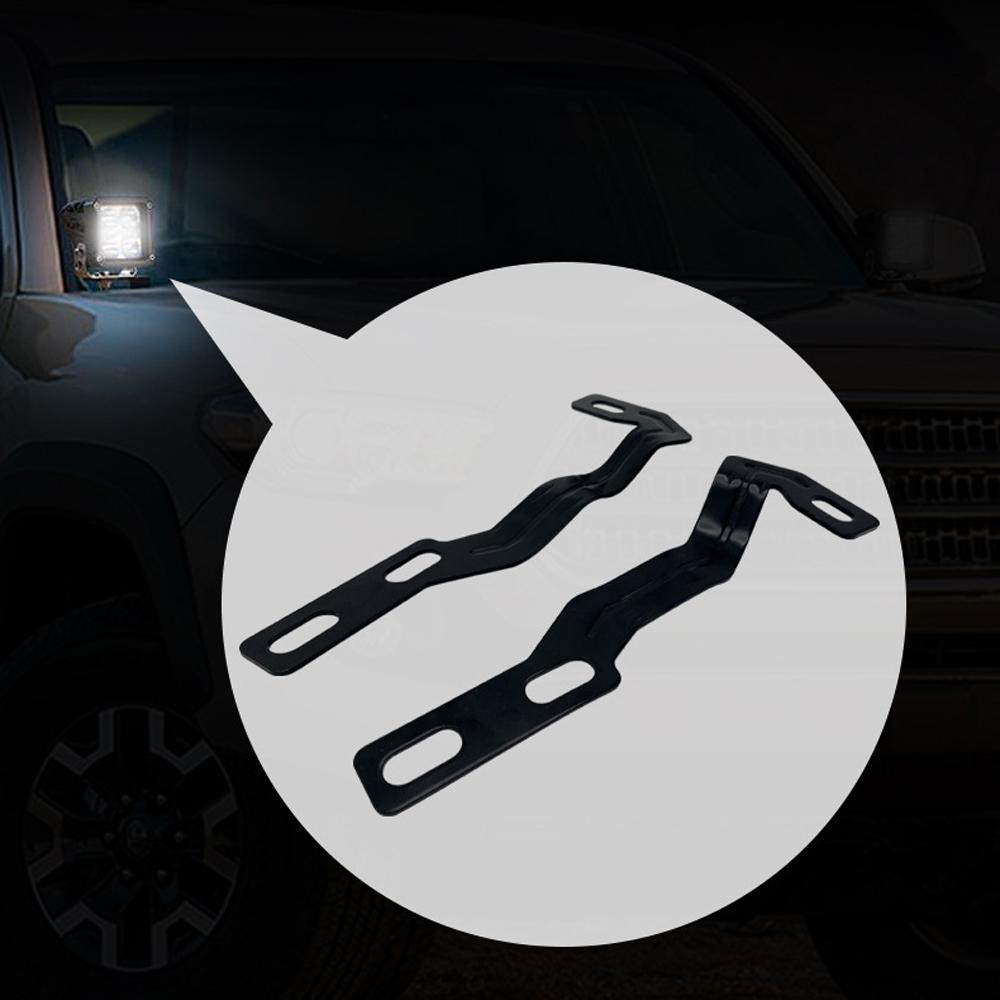 Hood Hinge Ditch LED Light Mount Bracket Aluminum Alloy Spotlights Bracket Replacement for Tacoma2016 2020