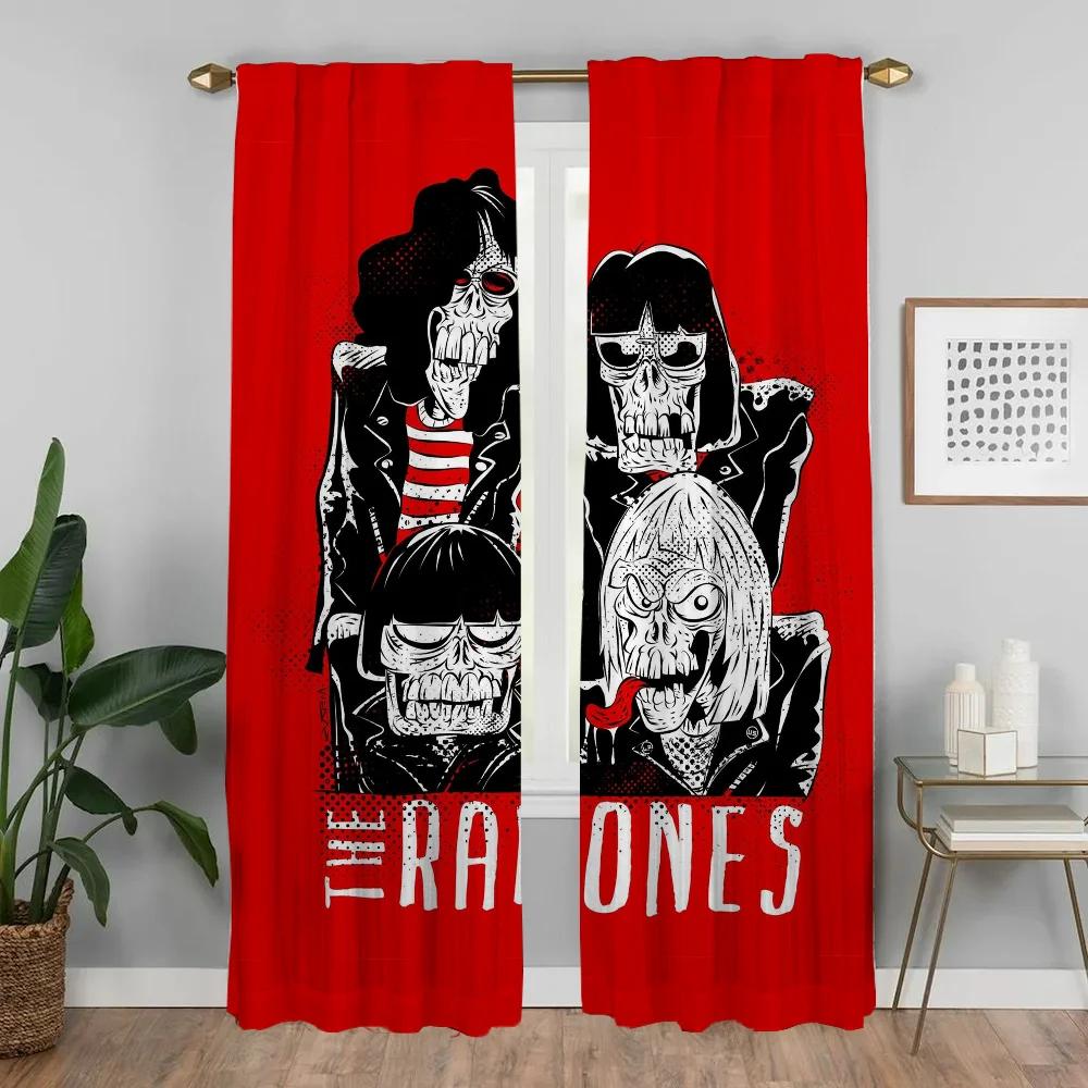 Разделительные шторы Ramones для современной гостиной, шторы для затемнения, шторы для домашнего интерьера, 2 штуки, тюль для штор на окна в спальню
