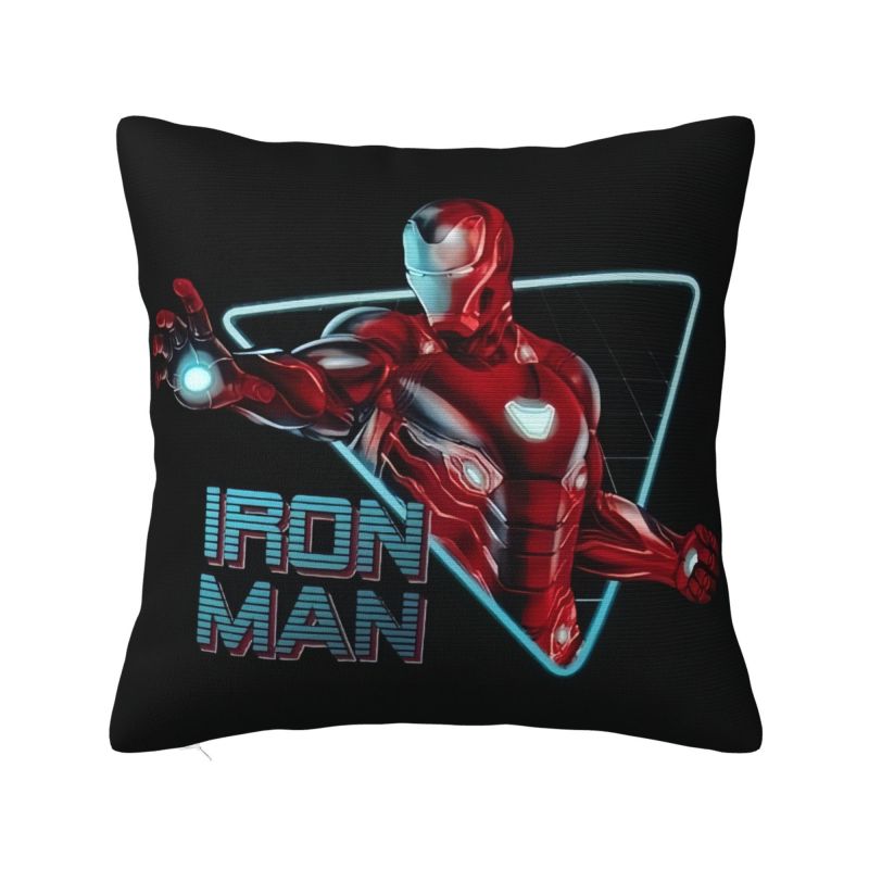 Наволочка на подушку с принтом Железного человека из фильма Marvel от Disney, 45x45 см, украшение для гостиной, роскошная подушка для стула, квадратная наволочка