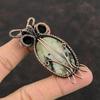 Rainbow Moonstone Pendant Copper Wire Wrapped Gemstone Pendant Owl Design Jewelry Black Color Evil Eye Pendant Handmade Copper Wire Jewelry