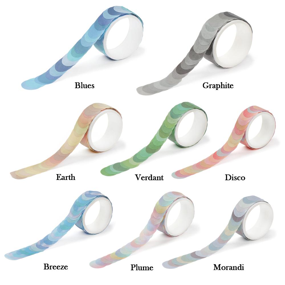 Planner Japanese DIY Round Stickers Label Colorful Dots Washi Tapes Masking tape Adhesive Tape