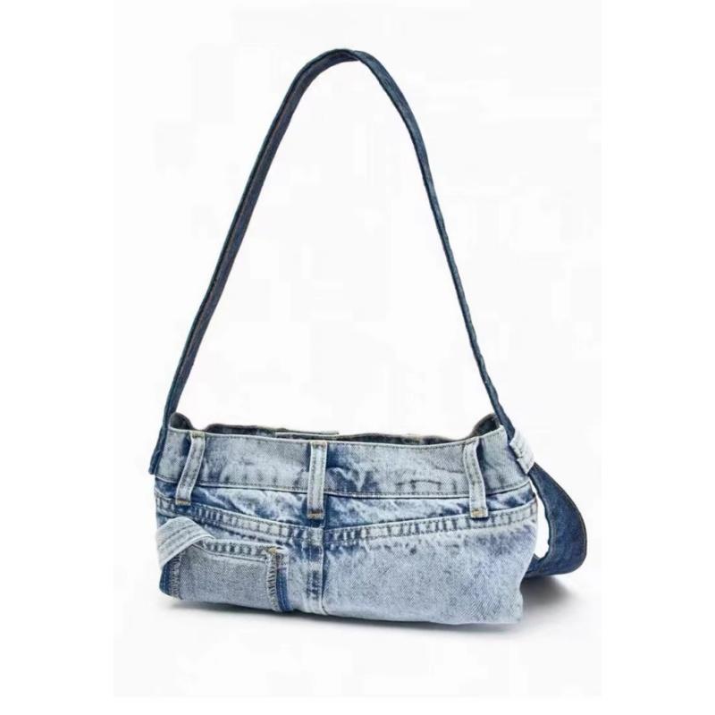 Women's Denim Bag Casual Bag Cool Girls Bags Soft Bag Solid Color Vintage Bag