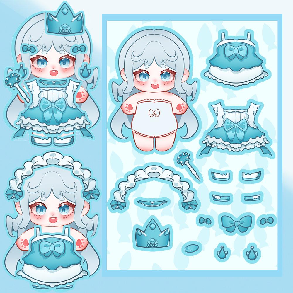 8 Наклейки с персонажами для переодевания хлопковых кукол, DIY для ручного аккаунта, маленькая карточка, украшение для чехла мобильного телефона, корейский стиль, инс
