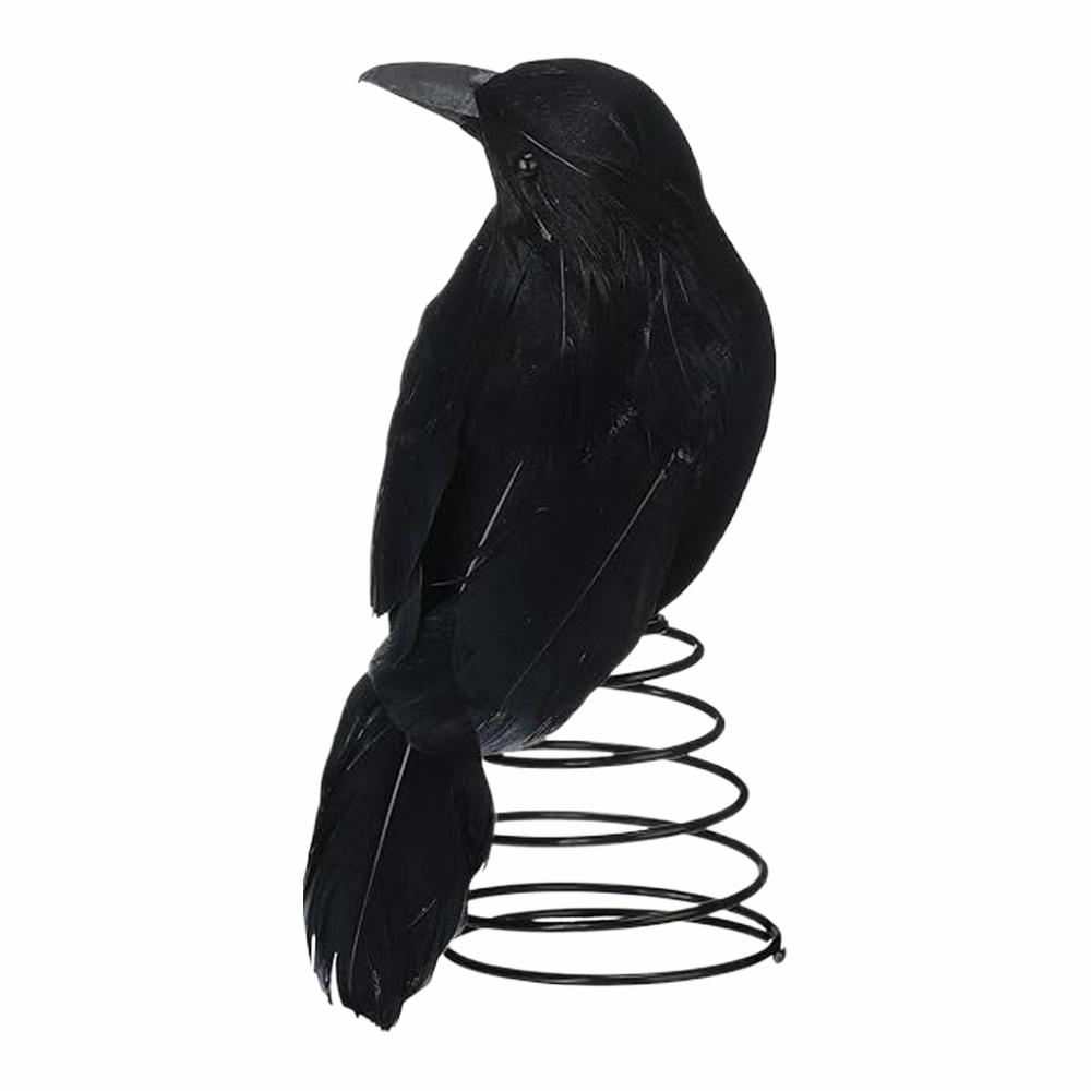 Realistic Artificial Crows Halloween Fake Bird Ghost Tree Top Decoration Halloween Party Props Horror Crow Decoration
