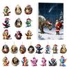 Christmas Countdown Calendar Advent Box 24-Day Mini Cute Flying Dragon Ornament Multifunctional Holiday Decoration for Kids Family Home Car
