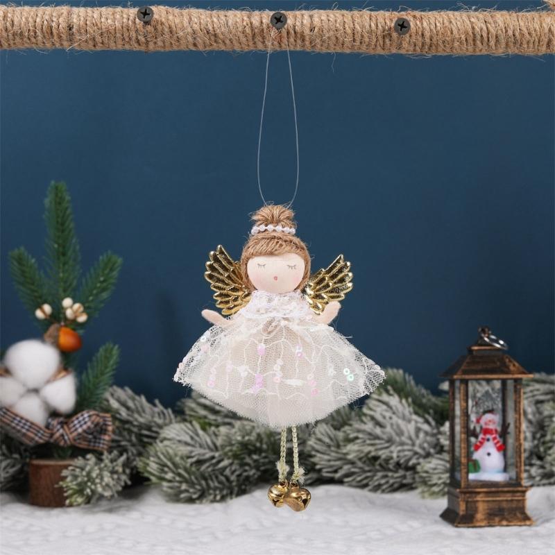 Festival Cloth Angel Hanging Doll Decoration Soft Edges Easy Install Holiday Wedding Birthday Party Decorative Accent