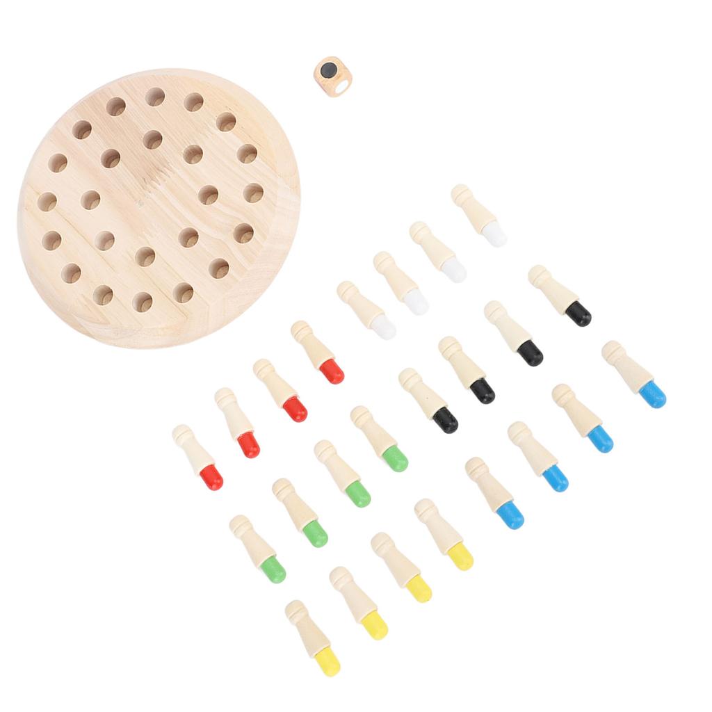 Color Matching Stick Chess Intelligence Development Wooden Memory Chess Game for Kids