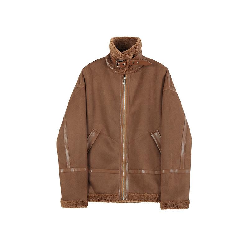 Зимние модные хлопковые пальто, куртки из шерпы, бархатные куртки, замшевые мужские мотоциклетные куртки в корейском стиле