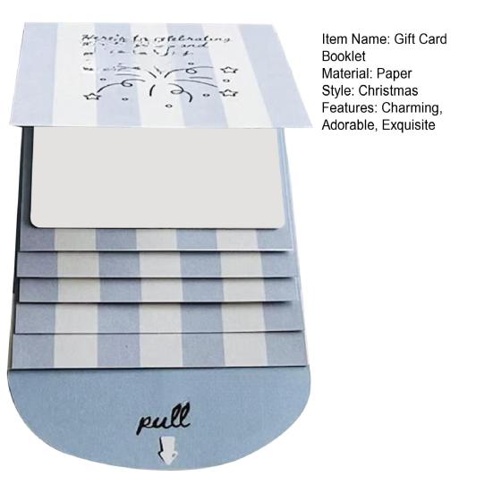 Книжечка подарочных карт на Рождество Ручная работа Счастливого Рождества Книжка подарочных карт Выдвижной дизайн DIY Вау Держатель для карт Памятный подарок на праздник Рождественская вечеринка