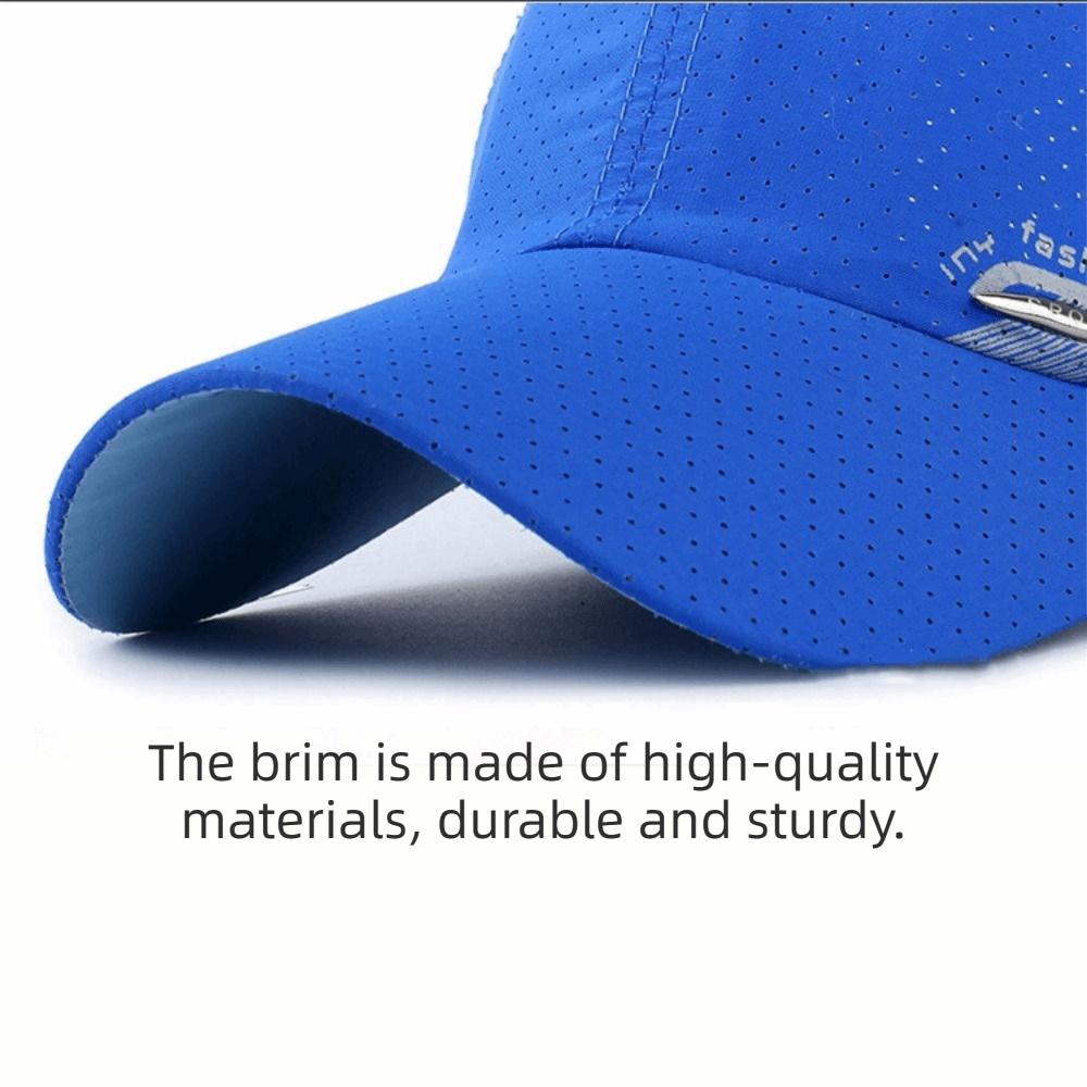 Breathable Perforated Quick-Drying Hat Letter Embroidery Travel Sports Hat For Women Men