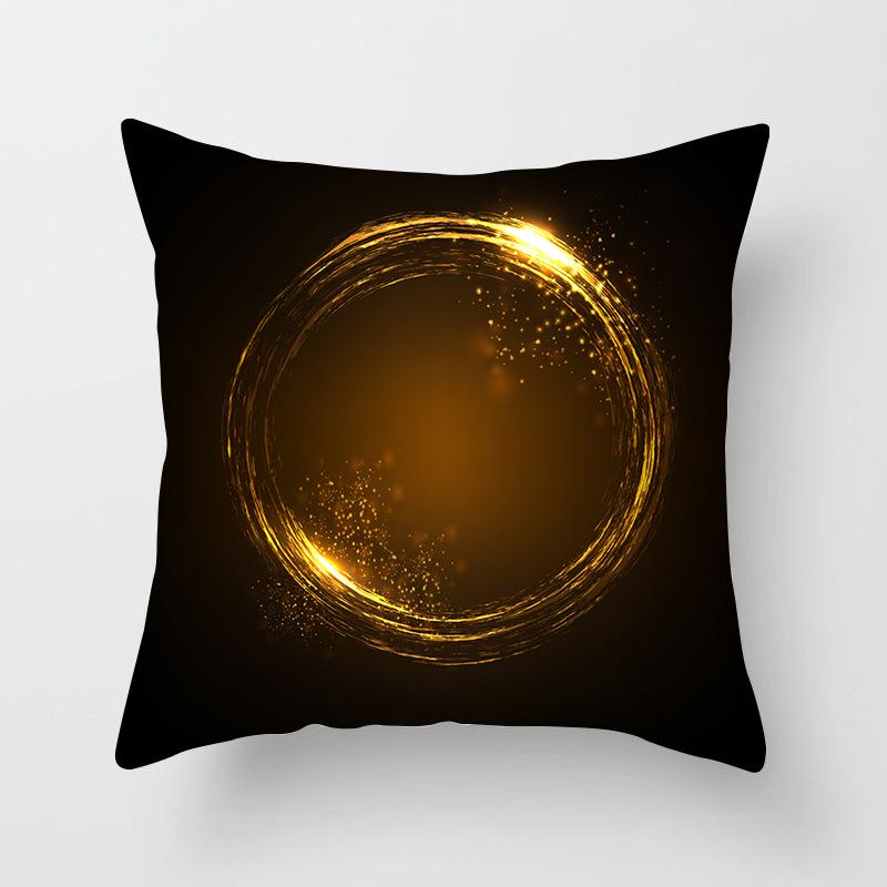 Дом Продукты Новый Черный Геометрический Диван Подушка Наволочка Цифровая Печать Офисная Наволочка