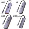 Док-станция Type C 10 Гбит/с с несколькими портами, адаптеры, Power Delivery PD100W 140W, USB 3.2 разветвитель для ПК, телефона, 4K 60 Гц HDTV
