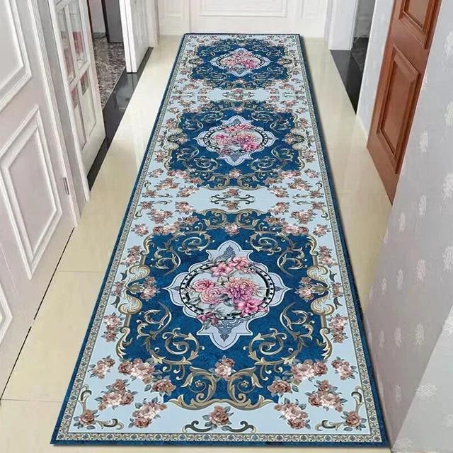 Бытовой длинный коридорный ковер для прихожей, дорожка для прохода в отеле, украшение для дома, длинный ковер для лестницы, противоскользящий коврик для прихожей, настраиваемый