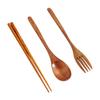 Handmade Japanese Natural Wood Chopstick, Spoon and Fork Set with Gift Pocket, Bamboo Chopstick Dropshipping, 1Pairs