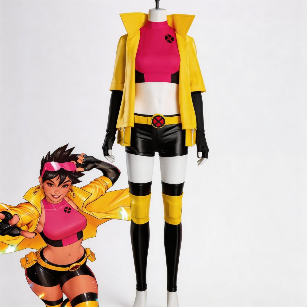 Костюм для косплея Jubilee из X-Men 97 из полиэстера для аниме и игровых мероприятий