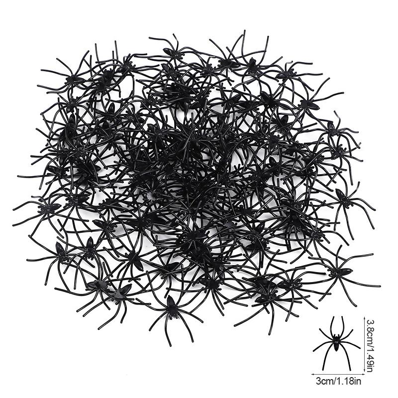 50-100Pcs Halloween Luminous Spiders Scary Trick Spider Indoor & Outdoor Haunted House Decorative Props Halloween Party Supplies