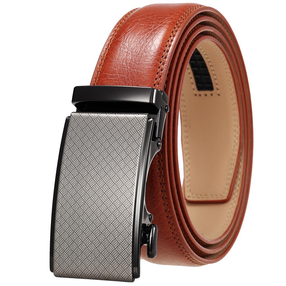 Модный ремень с автоматической пряжкой, мужской ремень из коровьей кожи, ремень из сплава Ly36-24872-1