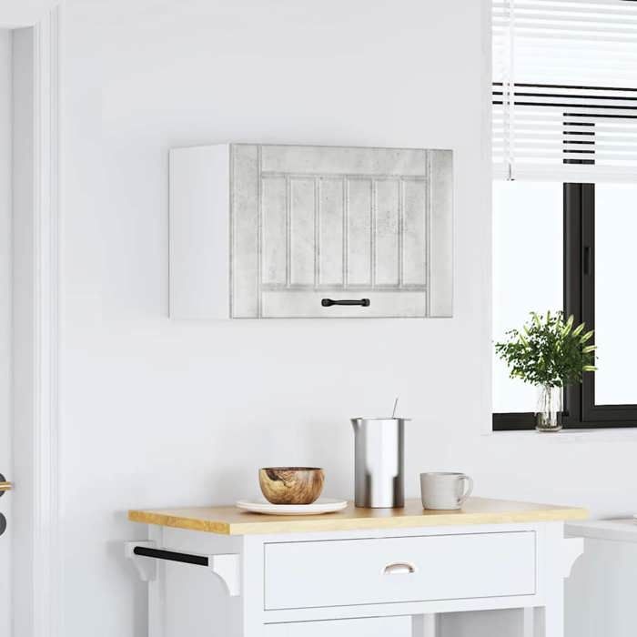 VidaXL Armoire murale de cuisine Lucca gris béton bois ingénierie, meuble mural de cuisine, armoire pour mur de cuisine, 853841